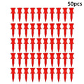 50pcs Portable Plastic Golf Tee Red Golf Nail Practice Supplies Wheel Shaped Double Limit Seat Ball Durable Not Easy To Break