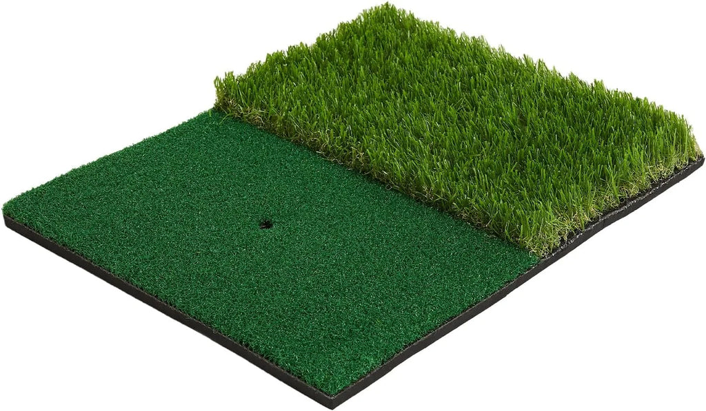 Golf Hitting Mat Artificial Turf Golf Practice Mat with Tee Hole Portable for Training Swing & Chipping in Backyard, Garage, Bas